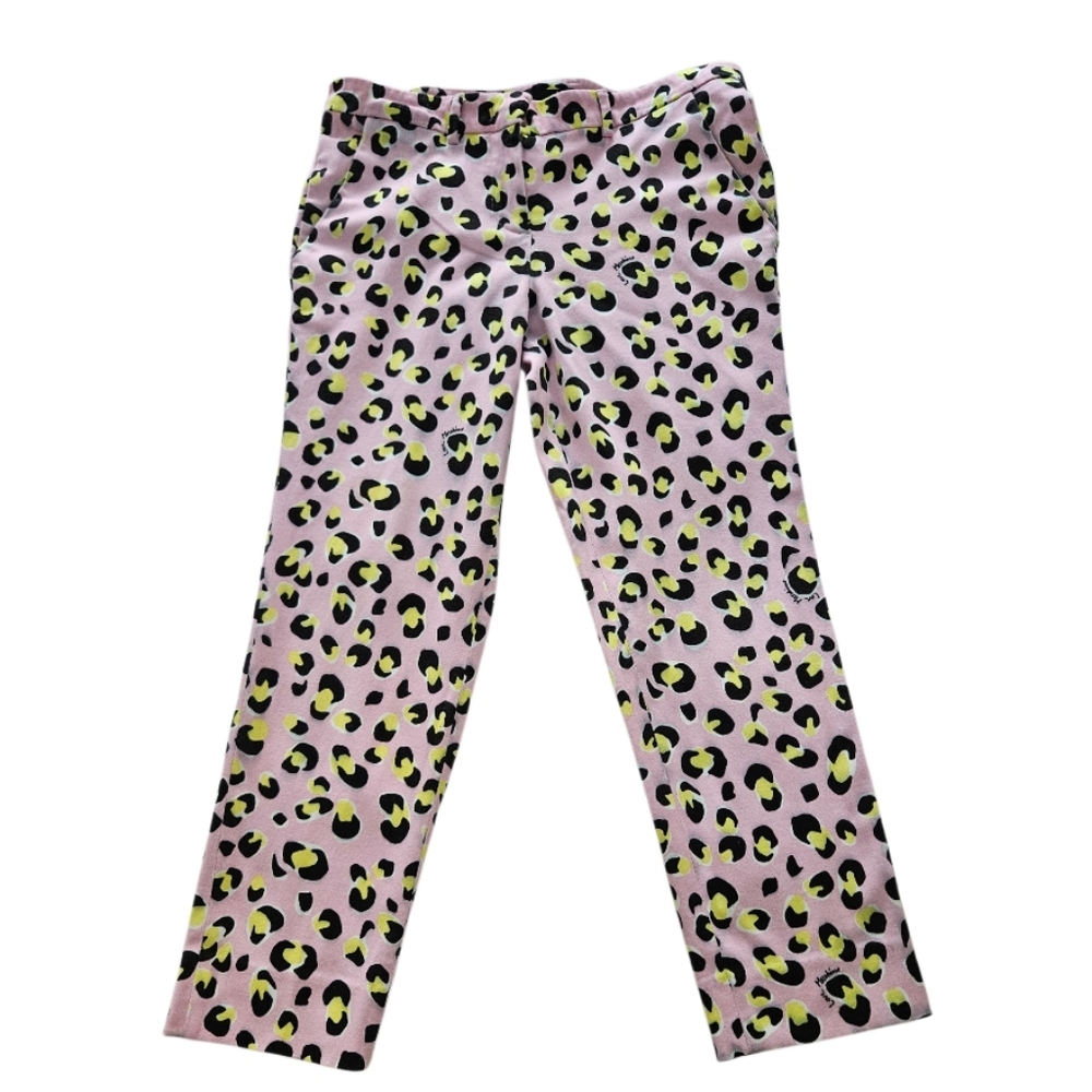 Love Moschino Pink Pants with Black and Yellow Leopard Print - Picture 3 of 10